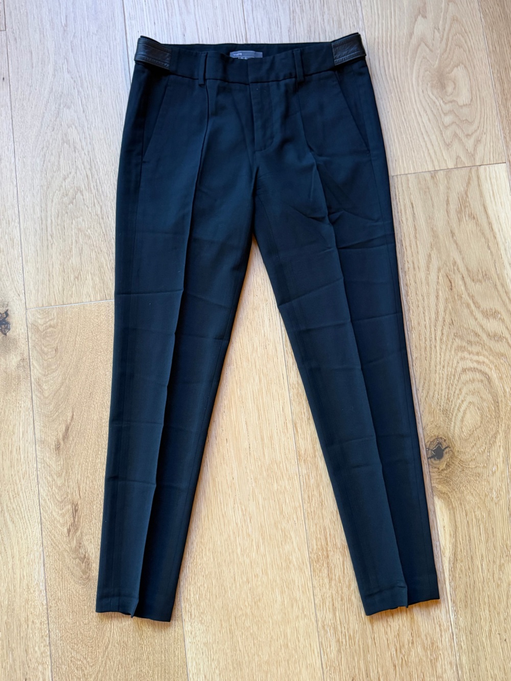 Vince Black Tailored Wool Trousers